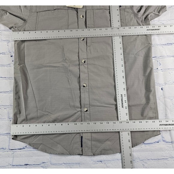 Smith's Workwear Ripstop Hiking Shirt Button Gray MENS SIZE M - Picture 2 of 6